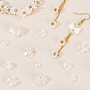 600Pcs 10 Styles ABS Plastic Imitation Pearl & Acrylic Bead Caps OACR-SC0002-36-6