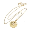 Viking Pentagram 304 Stainless Steel Pendant Necklaces NJEW-M096-01G-2