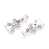 Brass Micro Pave Cubic Zirconia Pendants KK-N257-69P-2