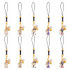 10Pcs 5 Styles Alloy Enmal Pendant Decorations HJEW-GO00019-1