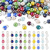 110Pcs 11 Style Glass Pendants PALLOY-TAC0305-1