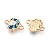 Alloy Enamel Connector Charms PALLOY-N181-11KCG-2