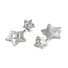 Non-Tarnish Texture Star 304 Stainless Steel Dangle Earrings EJEW-L283-018P-2