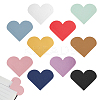 30Pcs 10 Colors PU Leather Heart Corner Protectors AJEW-GA0008-23-1