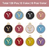 120Pcs 12 Colors Golden Plated Alloy Charms ENAM-SZ0001-64Y-2