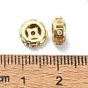 Rack Plating Brass Micro Pave Clear Cubic Zirconia Beads KK-U014-07G-2
