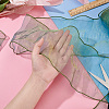 Mermaid Color Polyester Pleated Lace Trim Ribbon DIY-WH0401-58A-3
