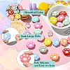 22Pcs 11 Colors Cat Paw Print Food Grade Eco-Friendly Silicone Focal Beads SIL-CJ0001-34-3