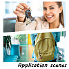 3Pcs 3 Style Retro Braided Cowhide Keychain KEYC-AR0001-30-5