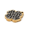 304 Stainless Steel Micro Pave Cubic Zirconia Charms STAS-I356-04G-07-2