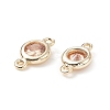Brass Pave Cubic Zirconia Connector Charms LS-KK-TAC0015-01G-07-2