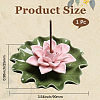 Lotus Leaf & Lotus Flower Porcelain Incense Burners DJEW-CN0001-38C-2