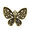Tibetan Style Alloy Filigree Butterfly Pendants TIBEP-S282-AB-FF-2