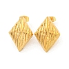 Rhombus 304 Stainless Steel Ear Studs EJEW-L290-008G-1