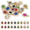 18Pcs 9 Colors UV Plating Alloy Pendants ALRI-TA0001-20-1