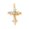 Brass Micro Pave Cubic Zirconia Pendants KK-U056-33G-1