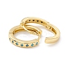 Real 18K Gold Plated Cubic Zirconia Huggie Hoop Earrings for Girl Women EJEW-I260-01G-NR-2