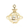 Brass Micro Pave Clear Cubic Zirconia Charms LS-KK-K371-32G-1