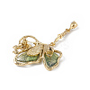 Resin Butterfly Brooch Pin with Crystal Rhinestone JEWB-P016-05KCG-03-4