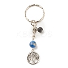 Natural Gemstone Beads Keychain KEYC-JKC00306-2