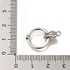 Brass Micro Pave Clear Cubic Zirconia Fold Over Clasps KK-H480-28P-3