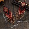 Bohemian Handmade Glass Seed Beads Dangle Earrings EM1640-4