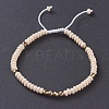 Natural Fossil Braided Bead Bracelets BJEW-O175-C12-1