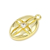 Brass Pave Clear Cubic Zirconia Pendants KK-L238-27G-2