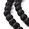 4 Strands 4 Style Natural Lava Rock Round Beads Strands G-FS0002-30-3