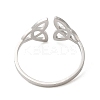 Non-Tarnish 304 Stainless Steel Open Cuff Ring LS-RJEW-Z026-06P-3