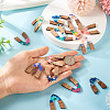 16Pcs 8 Colors Resin and Walnut Pendants FIND-TA0006-36B-7