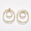 Brass Filigree Pendants KK-T035-86-2