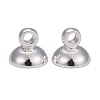 Rack Plating Brass Bead Cap Pendant Bails KK-O139-09A-S-3