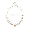 304 Stainless Steel Tree of Life and Nuggets Natural Ametrine Pendant Bib Necklaces for Women NJEW-JN05665-3