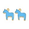 Alloy Enamel Animal Horse Pendants ENAM-M004-06G-1