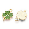 Rack Plating Alloy Enamel Pendants ENAM-N055-088-08LG-1