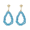 Teardrop Glass Seed Beads Dangle Earring EJEW-JE05127-2