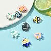 8Pcs 8 Colors Handmade Porcelain Beads PORC-FS0001-52-5
