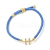 Adjustable Nylon Cord Bracelets X-BJEW-C096-01G-08-4