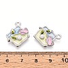 Rack Plating Alloy Enamel Pendants ENAM-N065-03P-3