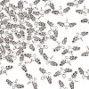 100Pcs Tibetan Style Alloy Heart with Wing Connector Charms TIBE-HY0001-02-1