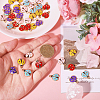 40Pcs 5 Colors Alloy Enamel Pendants ENAM-CA0001-84-3