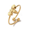 Ion Plating(IP) 304 Stainless Steel Bee Open Cuff Rings for Women LS-RJEW-18.0-06G-1
