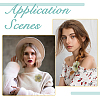 6Pcs Flower Cloth Brooches for Backpack Clothes Wedding Party JEWB-FH0002-38B-6