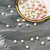 50Pcs 5 Styles Grade A Rainbow Plated Shell Pearl Round Charms FIND-CJ0001-48-5