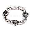 Stainless Steel Viking Compass Link Bracelets BJEW-D379-15ASP-2
