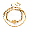304 Stainless Steel Curb Chain Wrap Bracelets for Women BJEW-A036-12G-4