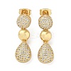 Brass Micro Pave Cubic Zirconia Dangle Stud Earrings EJEW-P252-06B-G-1