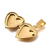 316 Stainless Steel Locket Pendants STAS-C123-02B-G-2