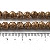 Electroplated Natural Lava Rock Beads Strands G-A251-D01-01G-4
